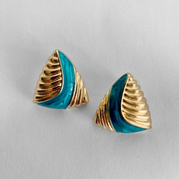 silverlià Treny Fashion Retro Vintage Oil-dripping Geometric Earrings - Picture 5 of 5